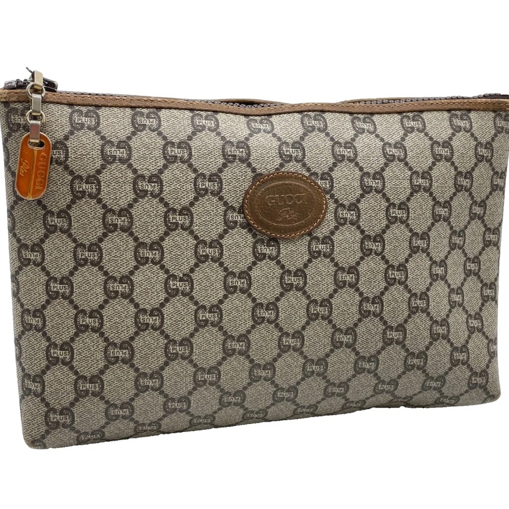 Gucci GG Plus Supreme PVC Leather Beige toiletry bag - men’s / women’s - EUC - Picture 2 of 13
